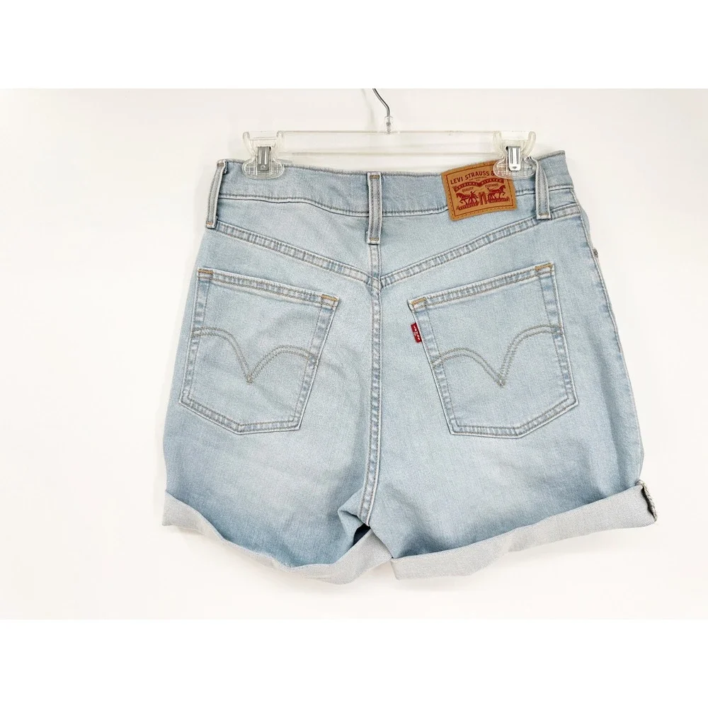 Levi's Denim Shorts Womens 29‎ Light Wash High Waisted Cut Off Taper